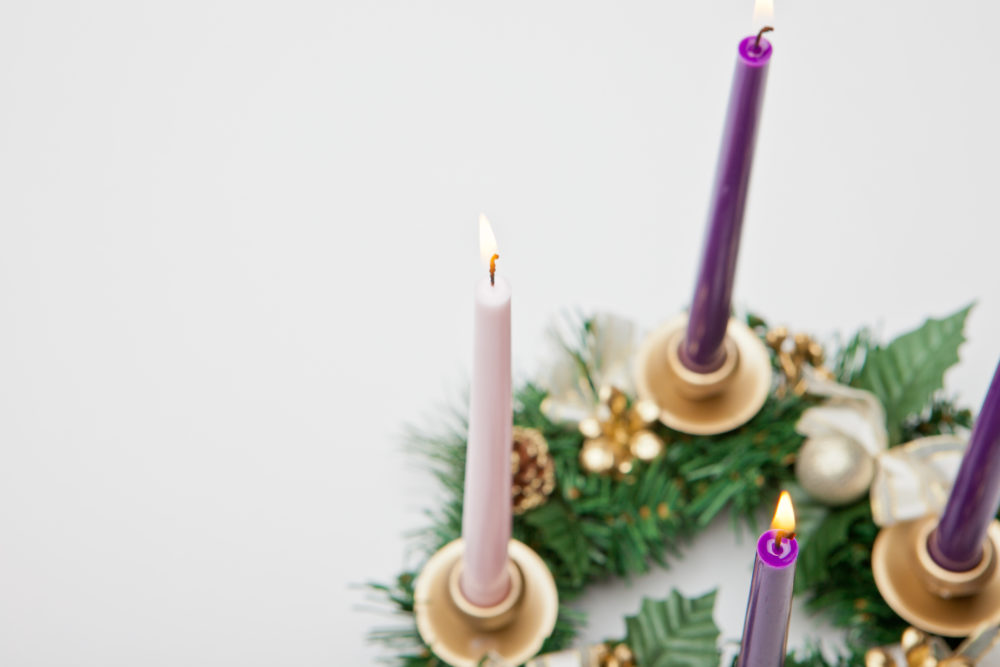 Advent wreath for the Advent candle tradition