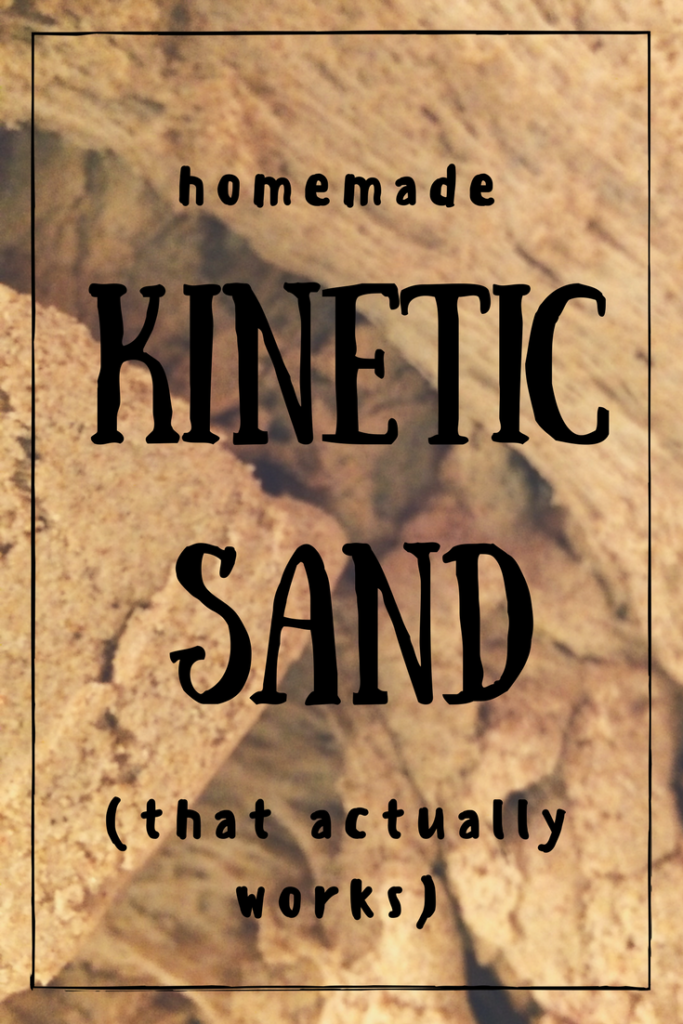 kinetic sand - lesson in perseverance