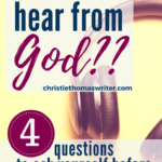 An infinite God can choose to speak however he wants. The question is, do we notice when he's talking? #Bible #prayer #Jesus #Christianmom #familyfaith #Christianity