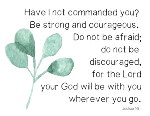 Joshua 1:9 courage verse