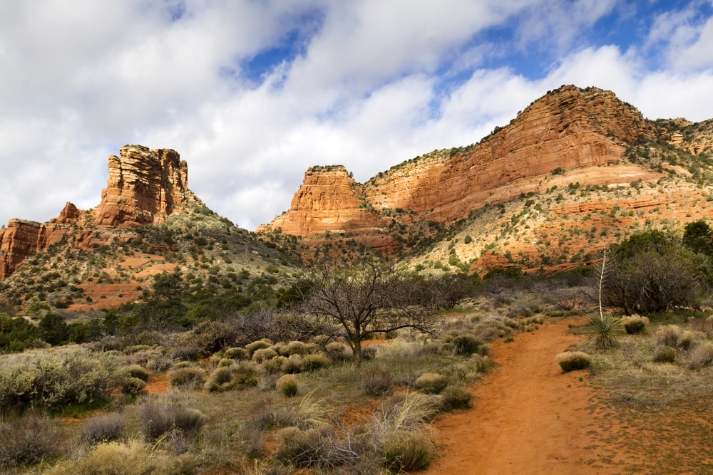 Dusty hiking path