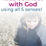 Engaging God with all 5 senses isn't as impossible as it sounds! The 5 senses are in the bible and God gave us 5 senses so it's very possible to worship through the senses! Check out this 5 senses prayer as well as some concrete ideas to help our kids worship God through their senses. #Christianparenting #Sacredpathways #sacredpathwaysforkids Less
