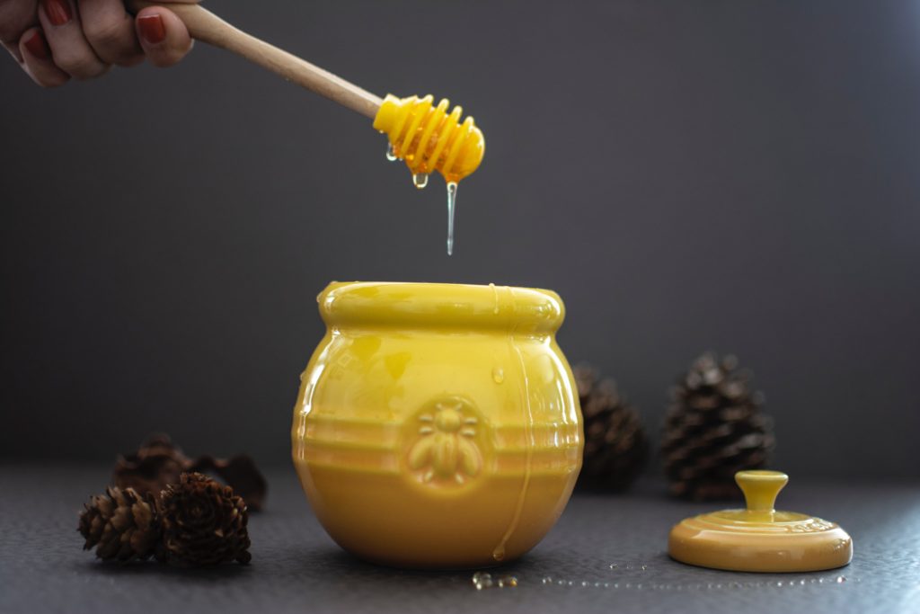 use honey for the sense of taste!