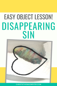 A simple object lesson for Sunday school or kids church, or for children's sermons on repentance and forgiveness. Object lesson on faith and the forgiveness offered by Jesus Christ. #Christianparenting #kidmin #objectlesson