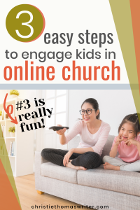 Activities for kids during online church | Help your family connect meaningfully with God even during a livestream church service (even without a children's ministry component) | Includes activity ideas using simple resources, as well as a free printable poster. #familyfaith #kidmin #Christianparenting