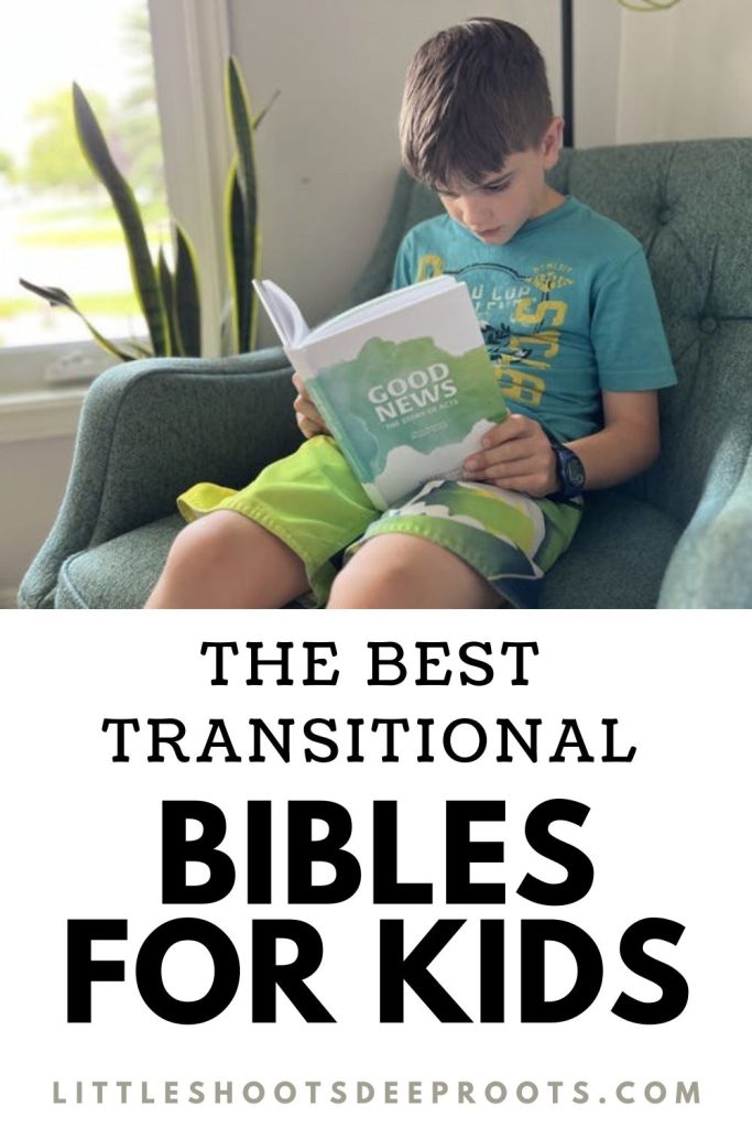 What's the best Bible for kids? Here are two transitional children's Bibles that are perfect for elementary kids who are too old for picture Bibles but not ready for full Bibles. #christianparenting #bible